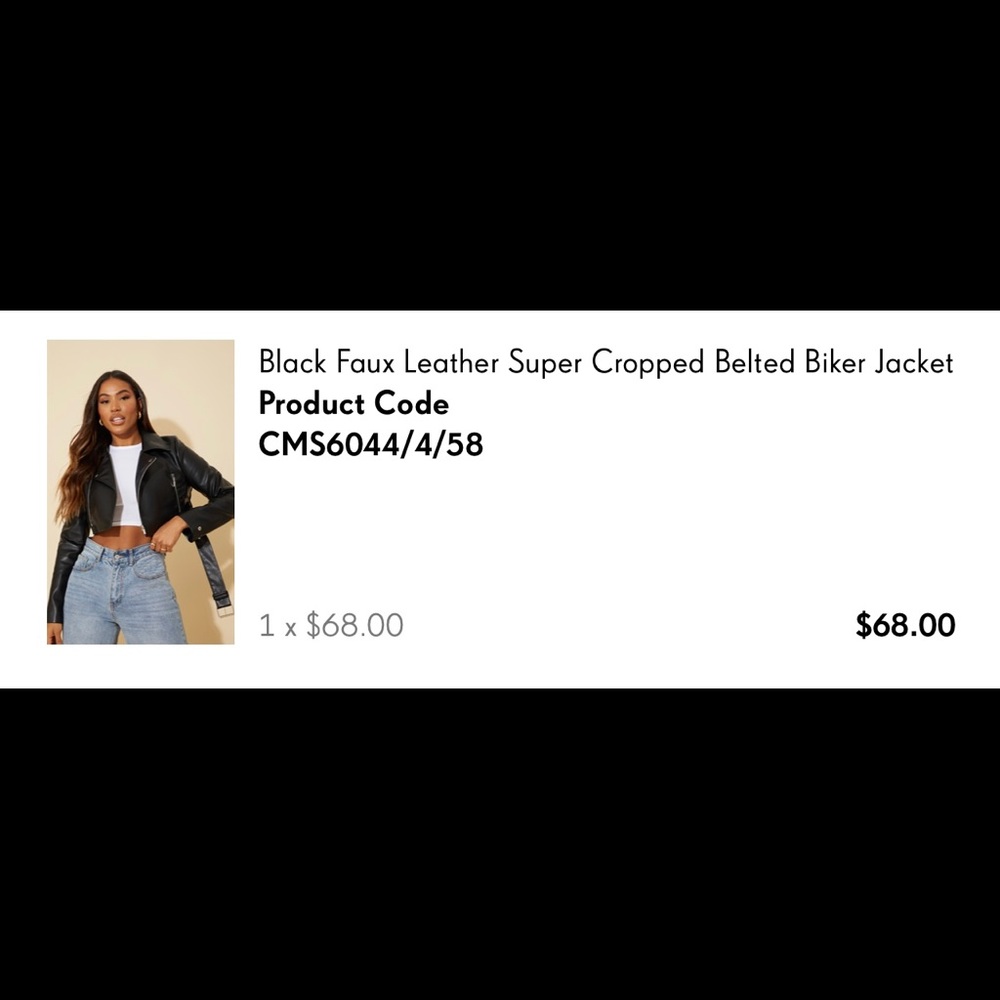 Cropped leather jacket